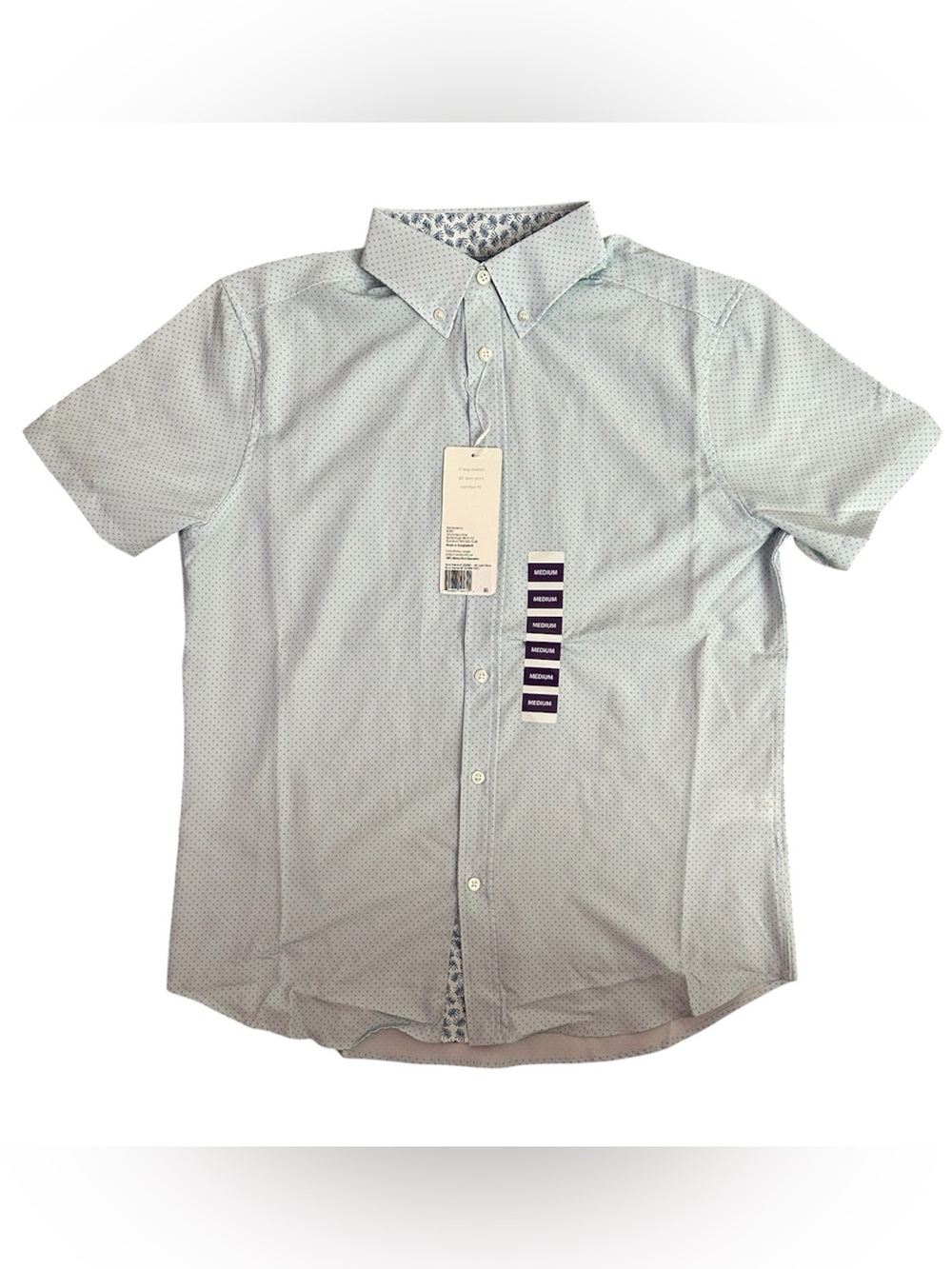 Berkley Jensen Light Blue Short-Sleeve Button-Down Shirt